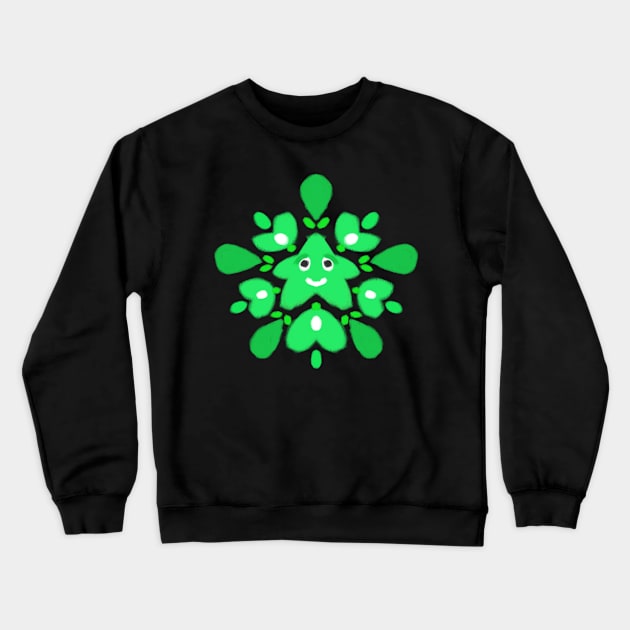 StarBurst Green Crewneck Sweatshirt by PifflesPieces